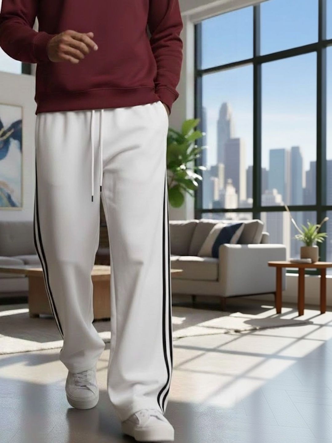 Daphne Maurier Men Regular Fit Striped Training Track Pants-picture-32
