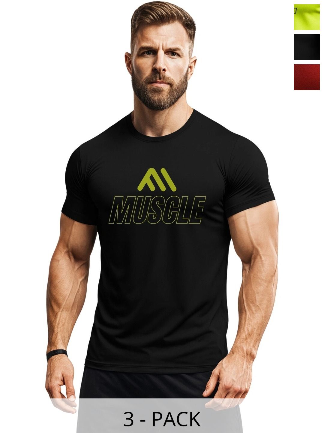 3Colors Men 3 Moisture Wicking T-shirt-picture-3
