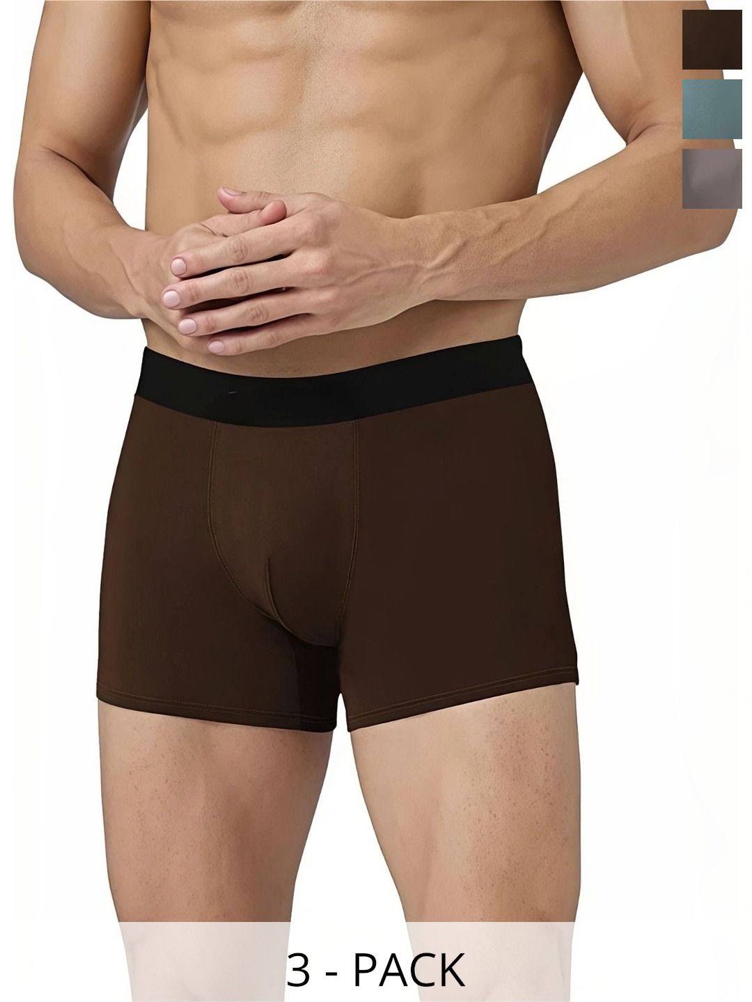 JISHVA Pack of 3 Solid Trunks-picture-24