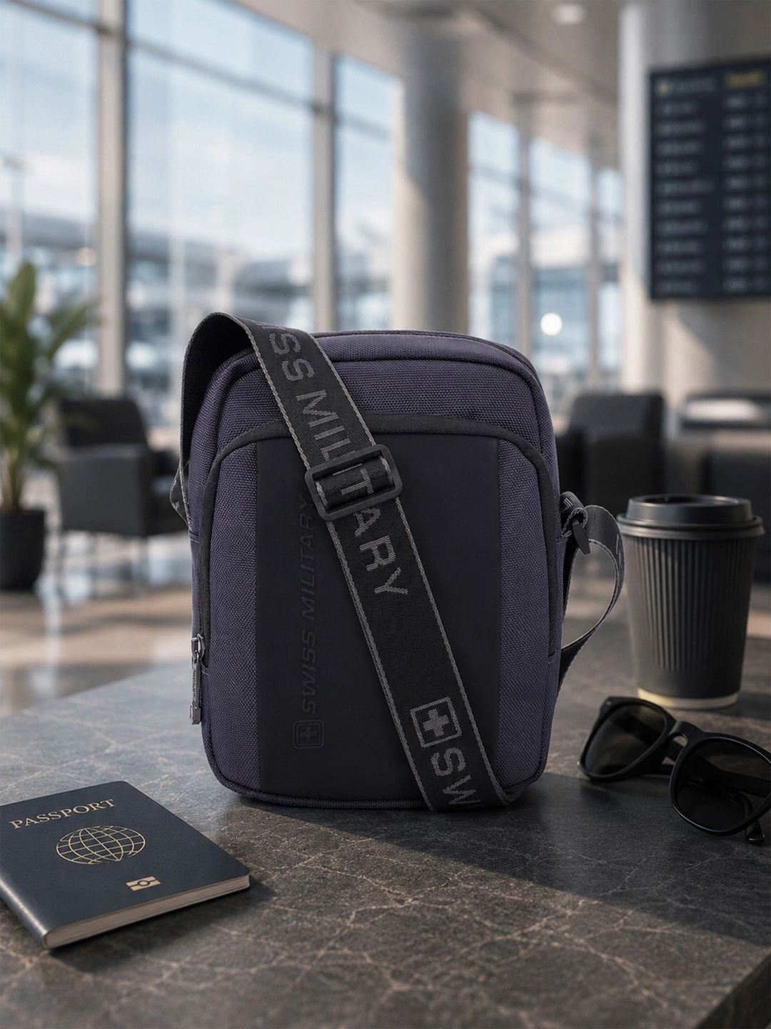 SWISS MILITARY Textured Sling Bag-image-5