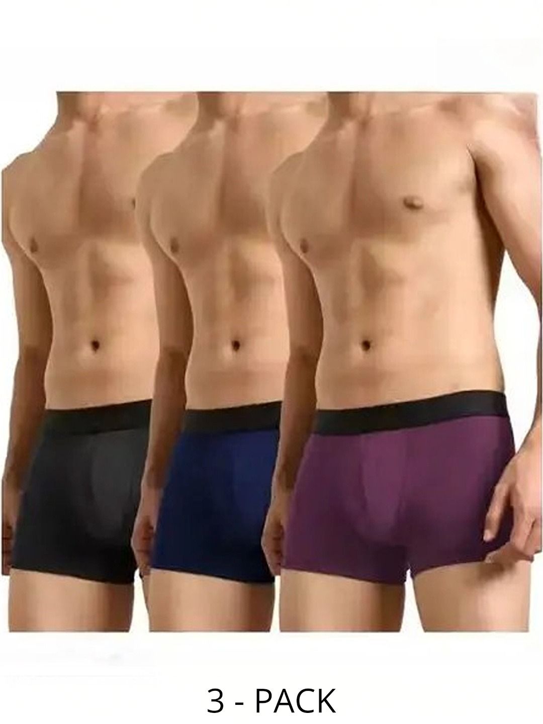 CAVENDERS Pack of 3 Microfiber Blend Solid Trunks-picture-18