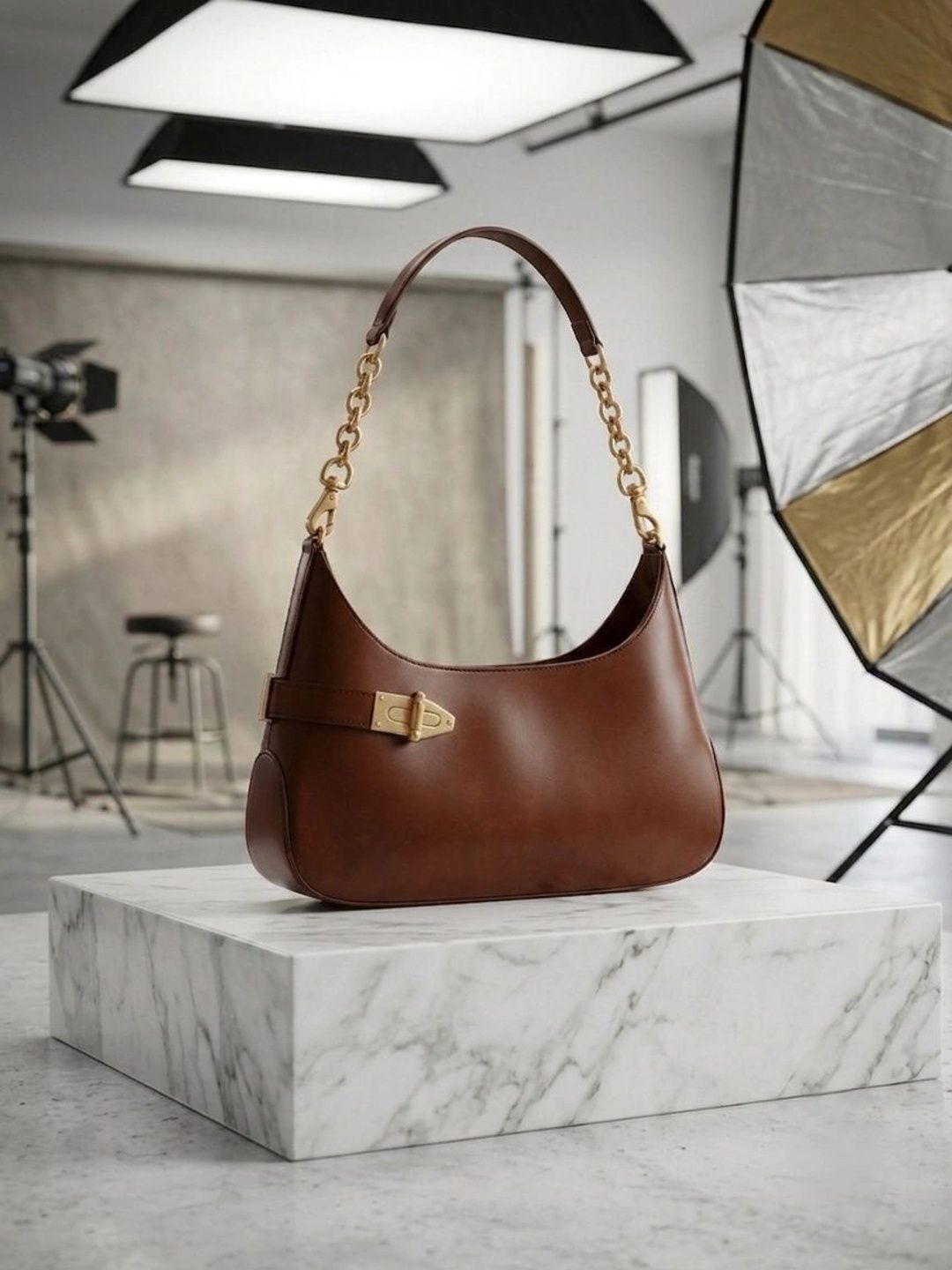 Inaxa PU Half Moon Handheld Bag-picture-38