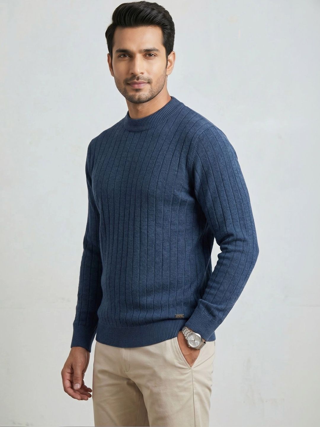AXMANN Men Ribbed Woollen Pullover-picture-18