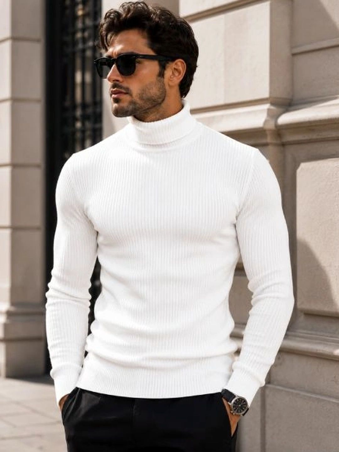 fashlook Men Ribbed Woollen Pullover-picture-43