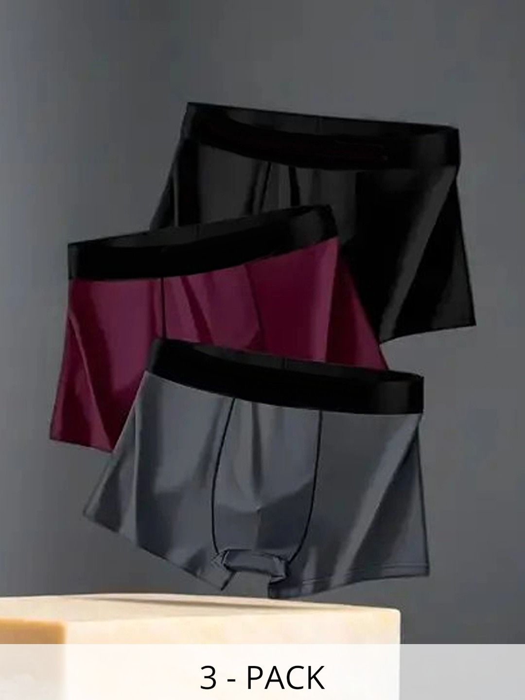 CAVENDERS Pack of 3 Microfiber Blend Solid Trunks-picture-22