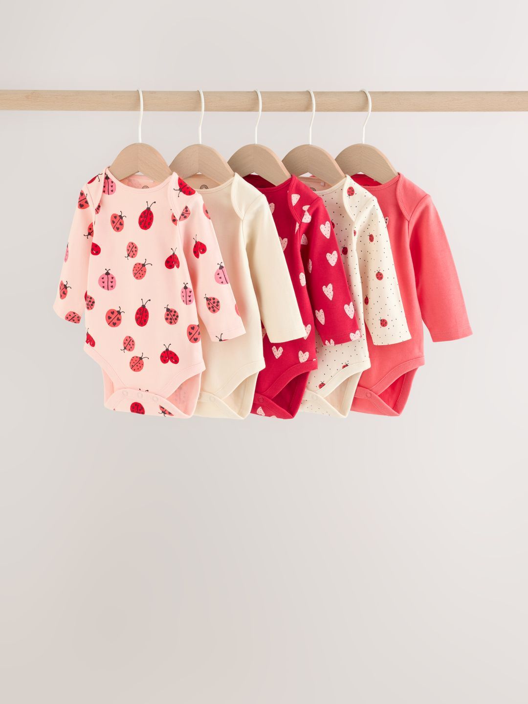 NEXT Infant Girls Pack of 5 Printed Bodysuit-picture-21