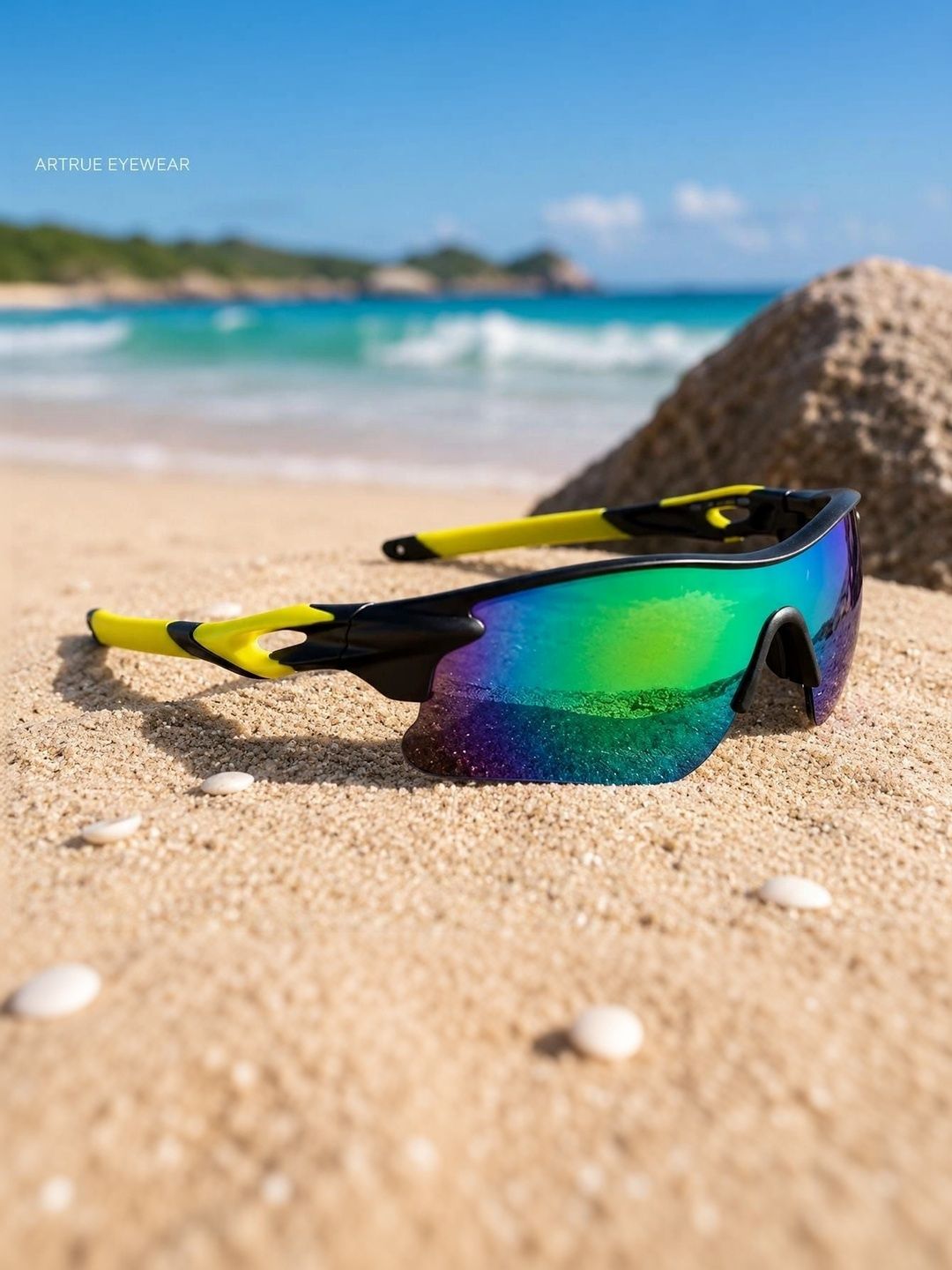 Artrue Unisex Mirrored Lens & Black Sports Sunglasses with-picture-52