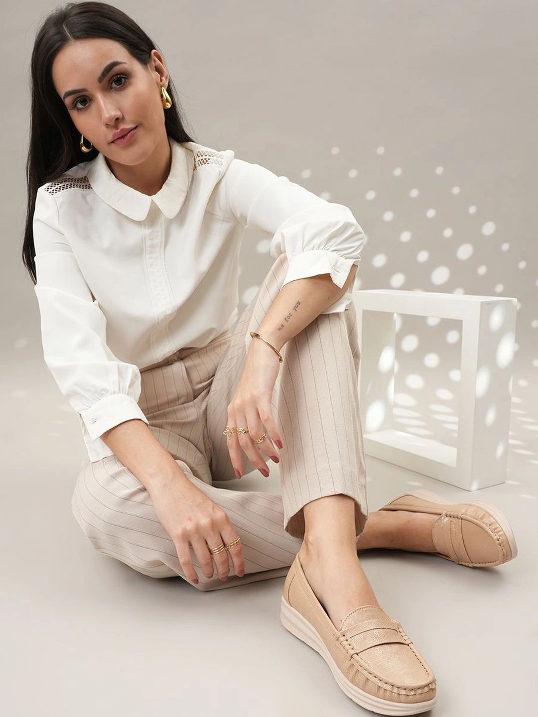 DressBerry Women Textured Loafers-image-12