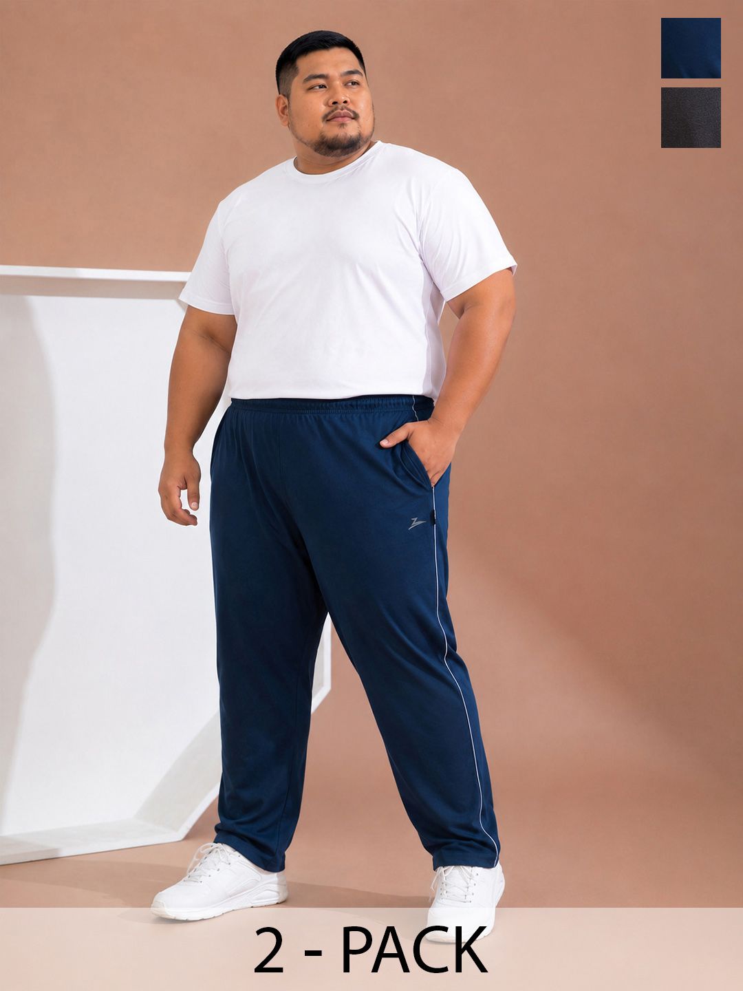 ZEFFIT Men Straight Fit Striped Running Joggers-picture-58