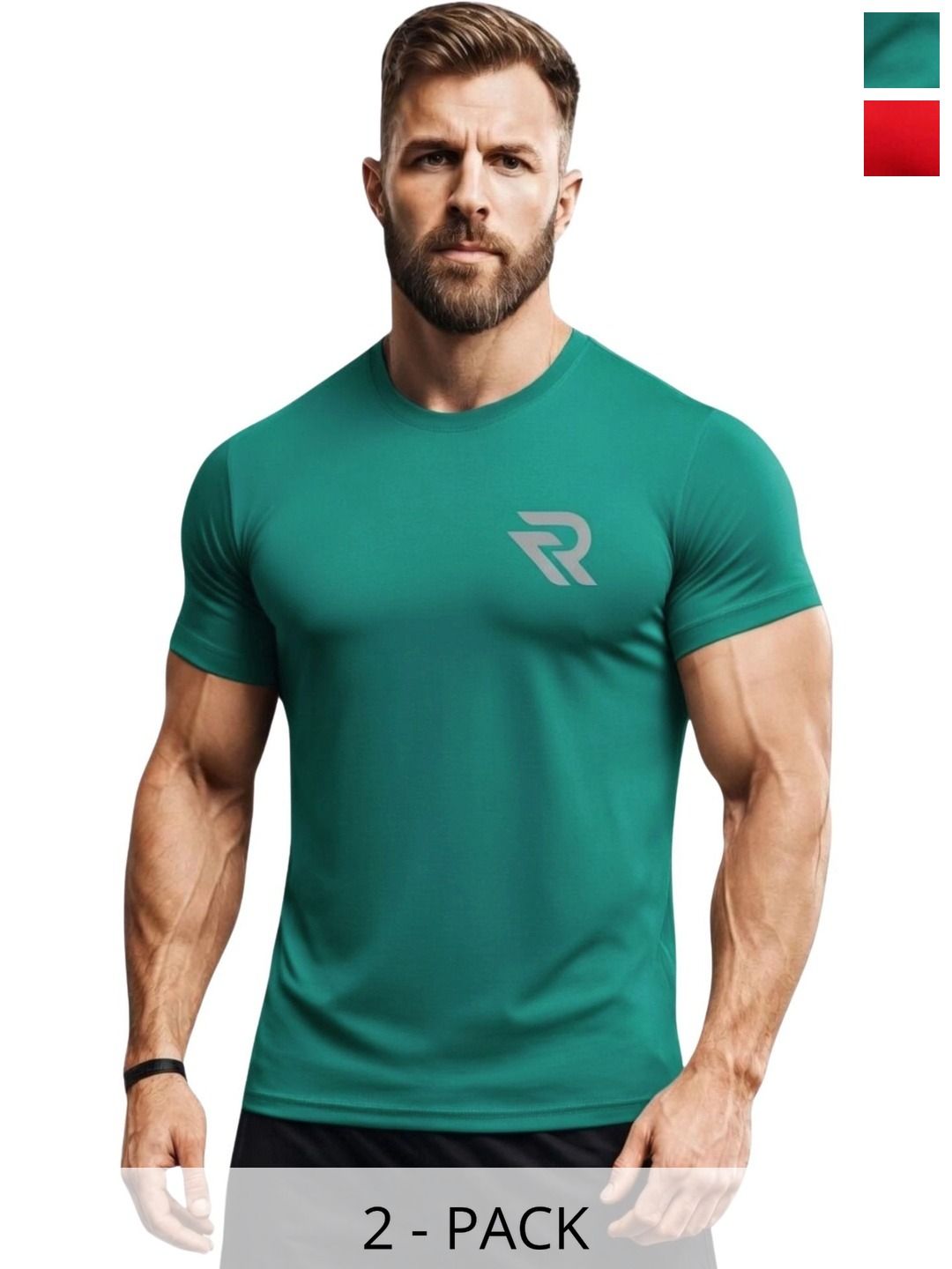 3Colors Men Brand Logo 2 Printed Moisture Wicking T-shirt-picture-21
