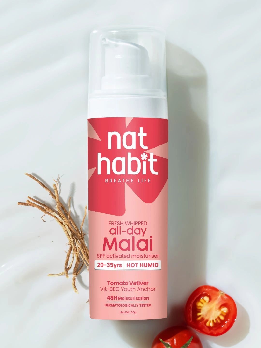 Nat Habit 48HR Malai Moisturiser - 20-35Yrs - Hot Humid Weather - 50 g-picture-2