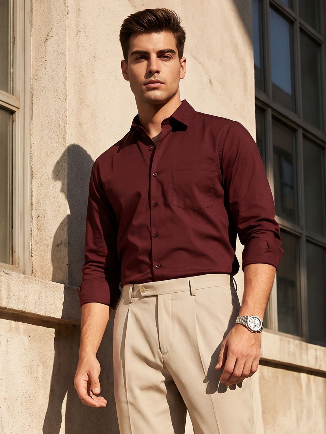INVICTUS Slim Fit Spread Collar Formal Shirt-picture-28