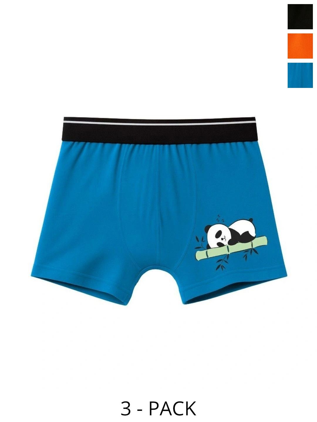 ADORE A BOO Boys Pack of 3 Cotton Assorted Printed Trunks-picture-10