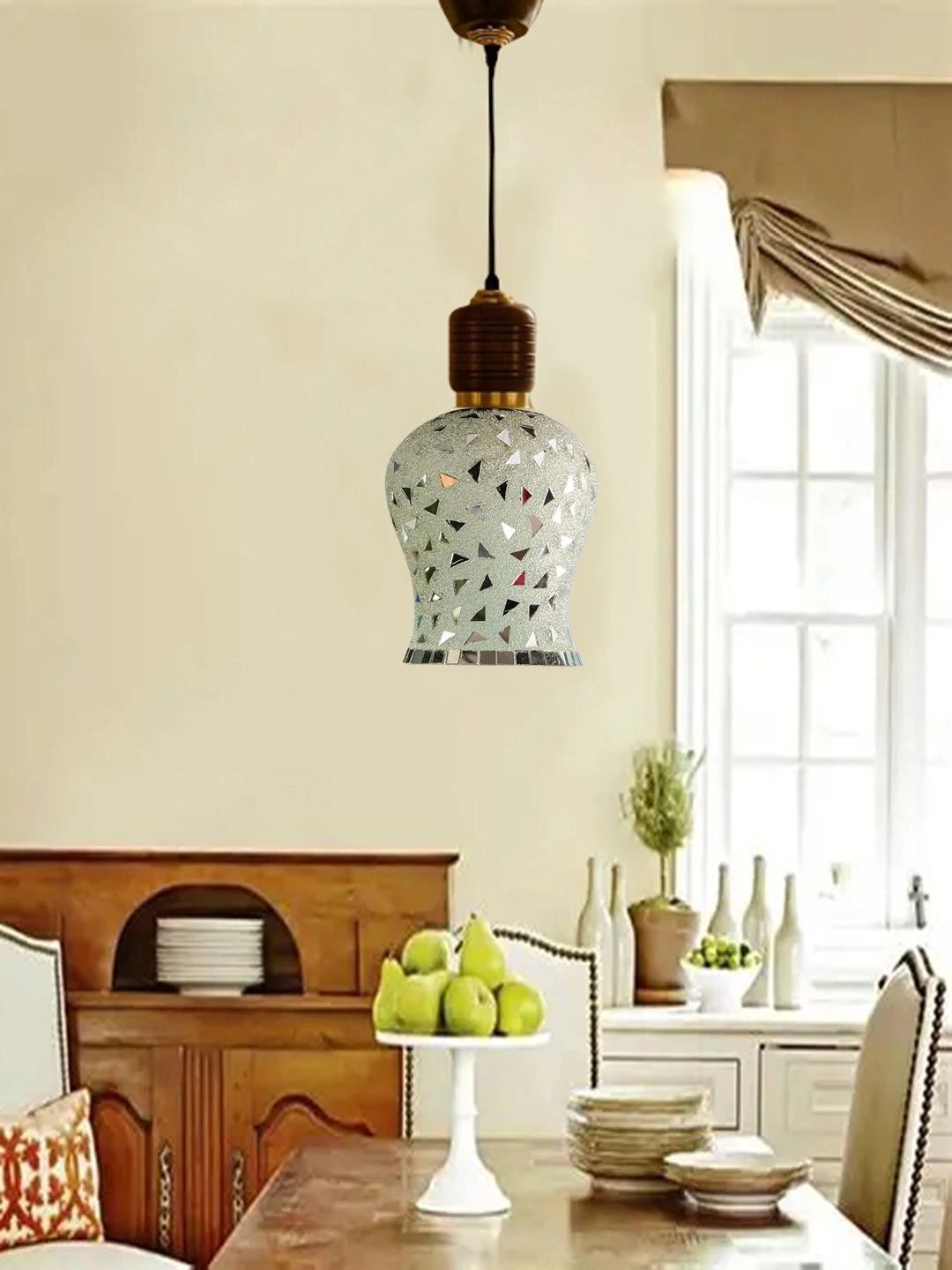 Myntra Elegant Homes Multicoloured Glass Traditional Ceiling Lamp-picture-24