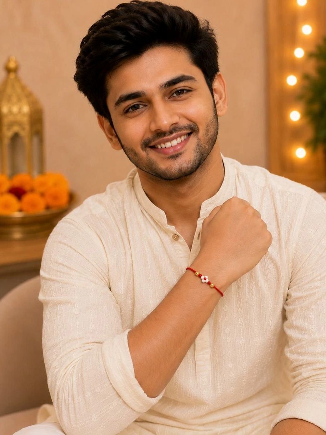 EL REGALO Men Gold-Plated Charm Rakhi-picture-38