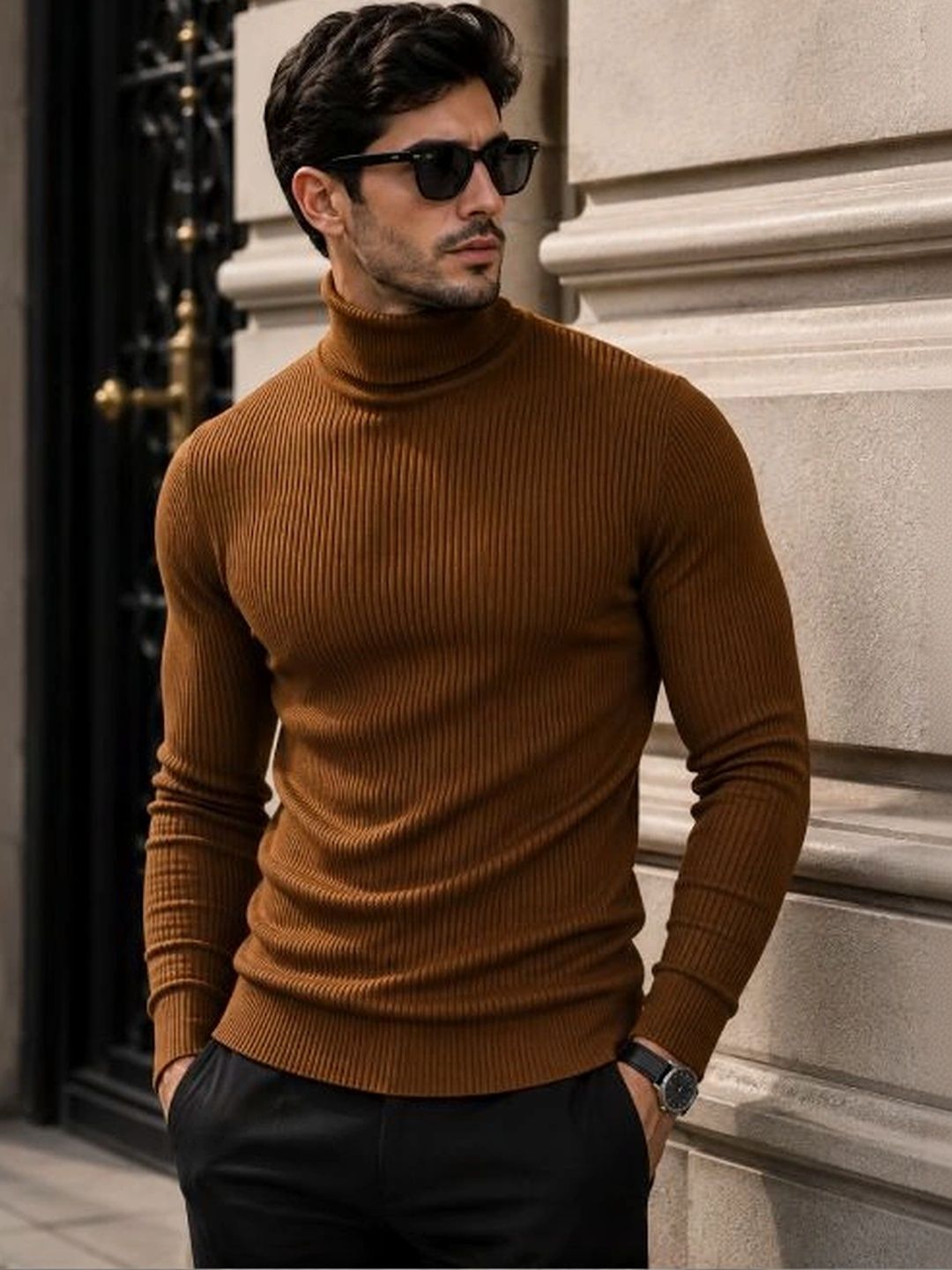 fashlook Men Ribbed Woollen Pullover-image-30