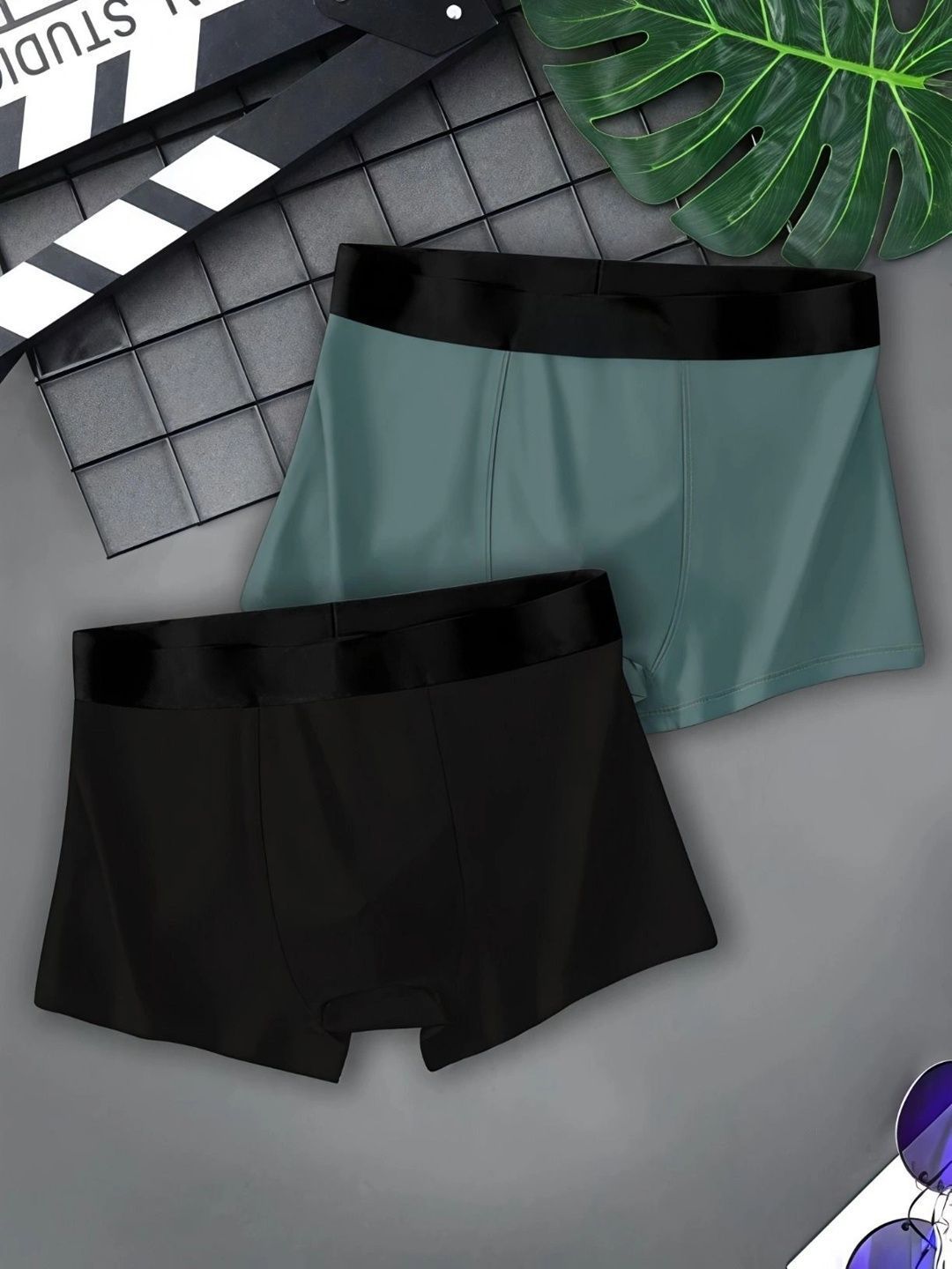 JISHVA Men Pack of 2 Solid Trunks-picture-26