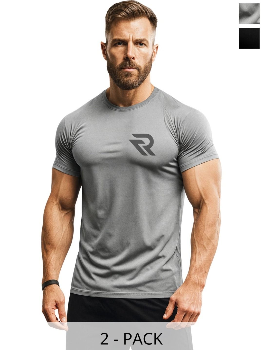 3Colors Men 2 Printed Moisture Wicking T-shirt-picture-26