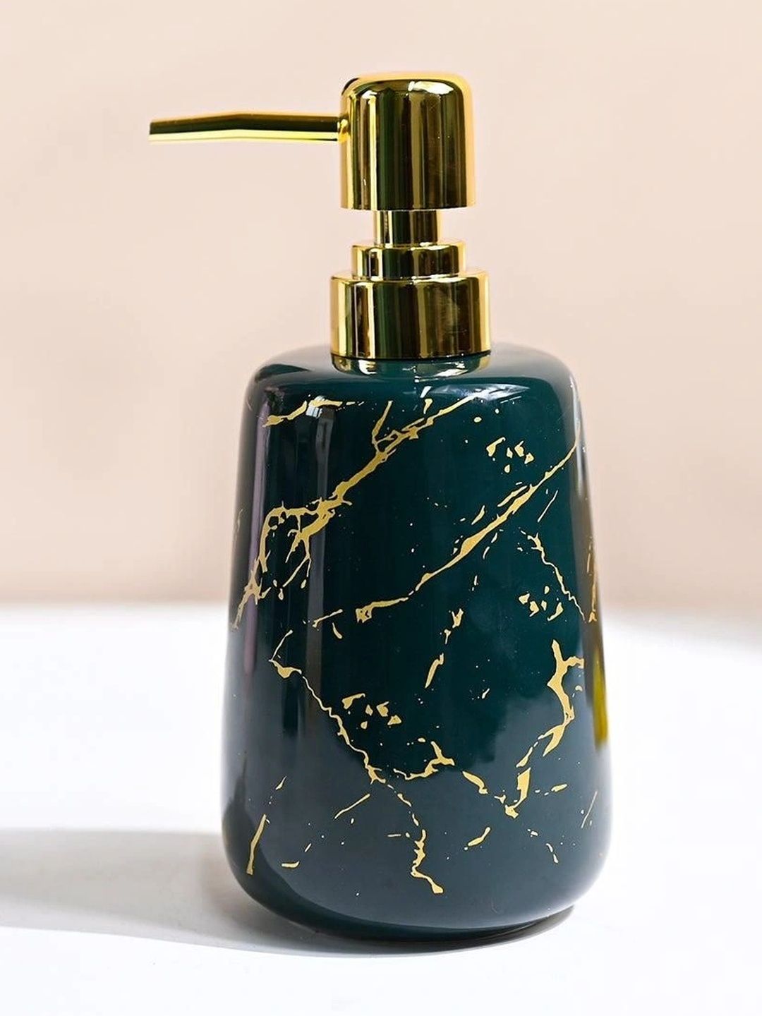 MARKET99 Green & Gold-Toned Solid Ceramic Soap Dispenser-image-28