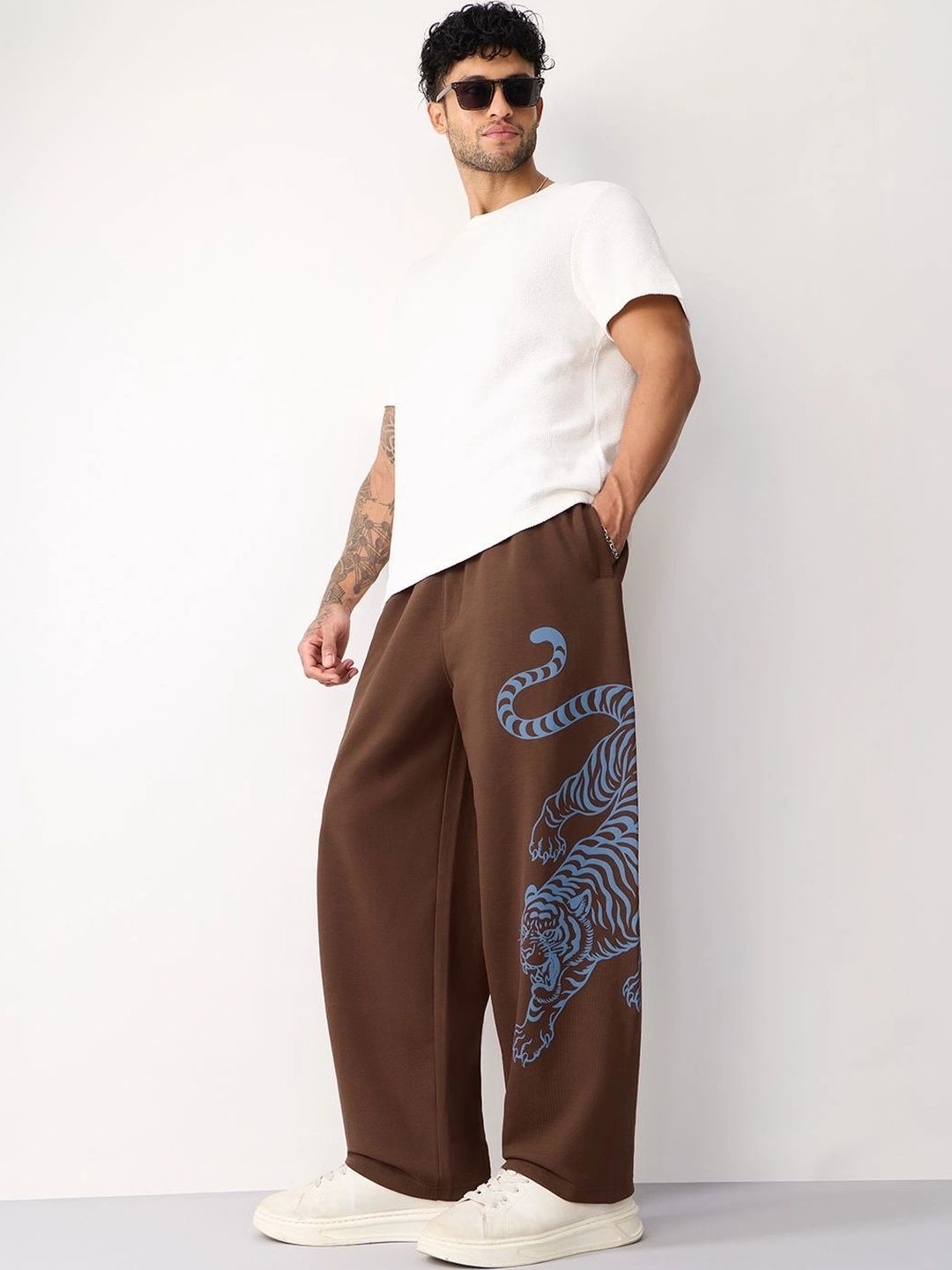 The Souled Store Men Relaxed Fit Graphic Print Joggers-picture-33