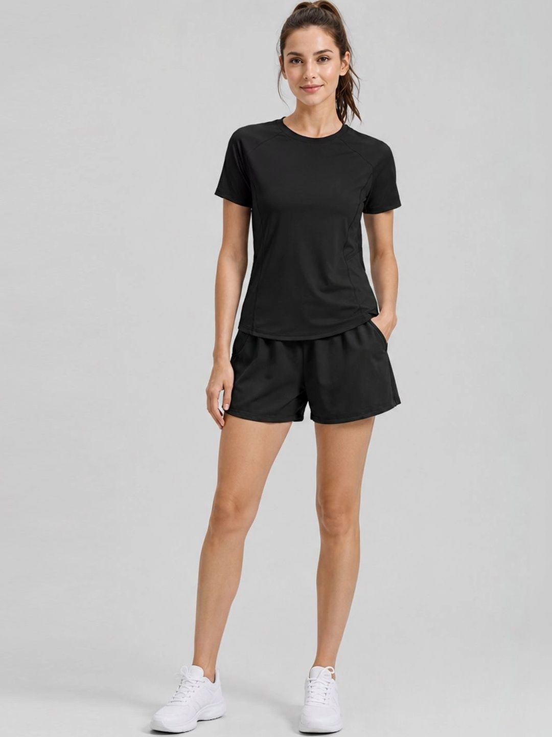 StyleCast Flex Solid T-shirt with Shorts-picture-51