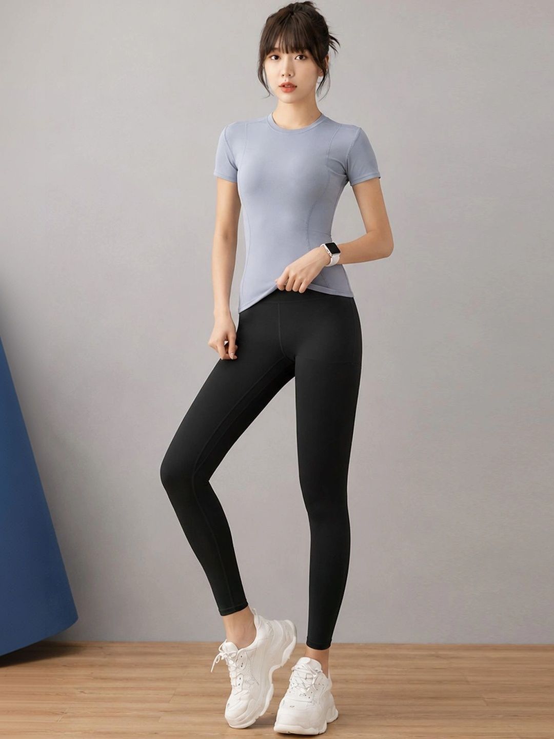 StyleCast Flex Solid T-shirt with Leggings-picture-36