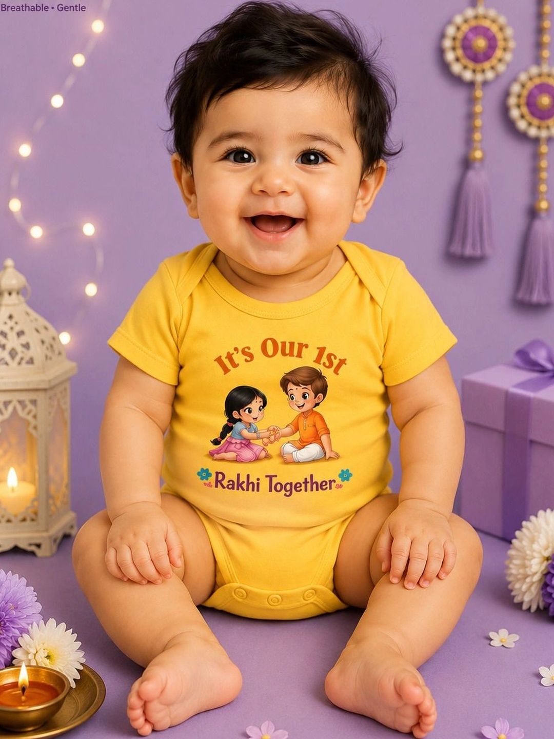 BLUSHES Infants Printed Pure Cotton Bodysuit-picture-25