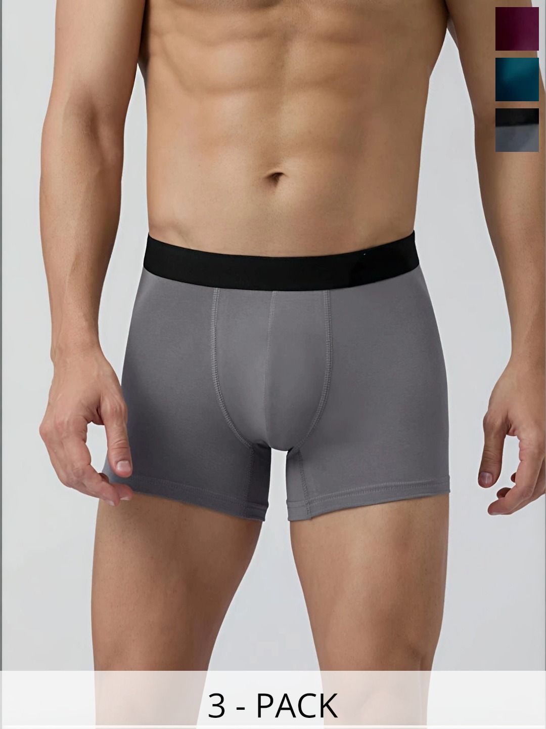JISHVA Pack of 3 Solid Trunks-picture-27