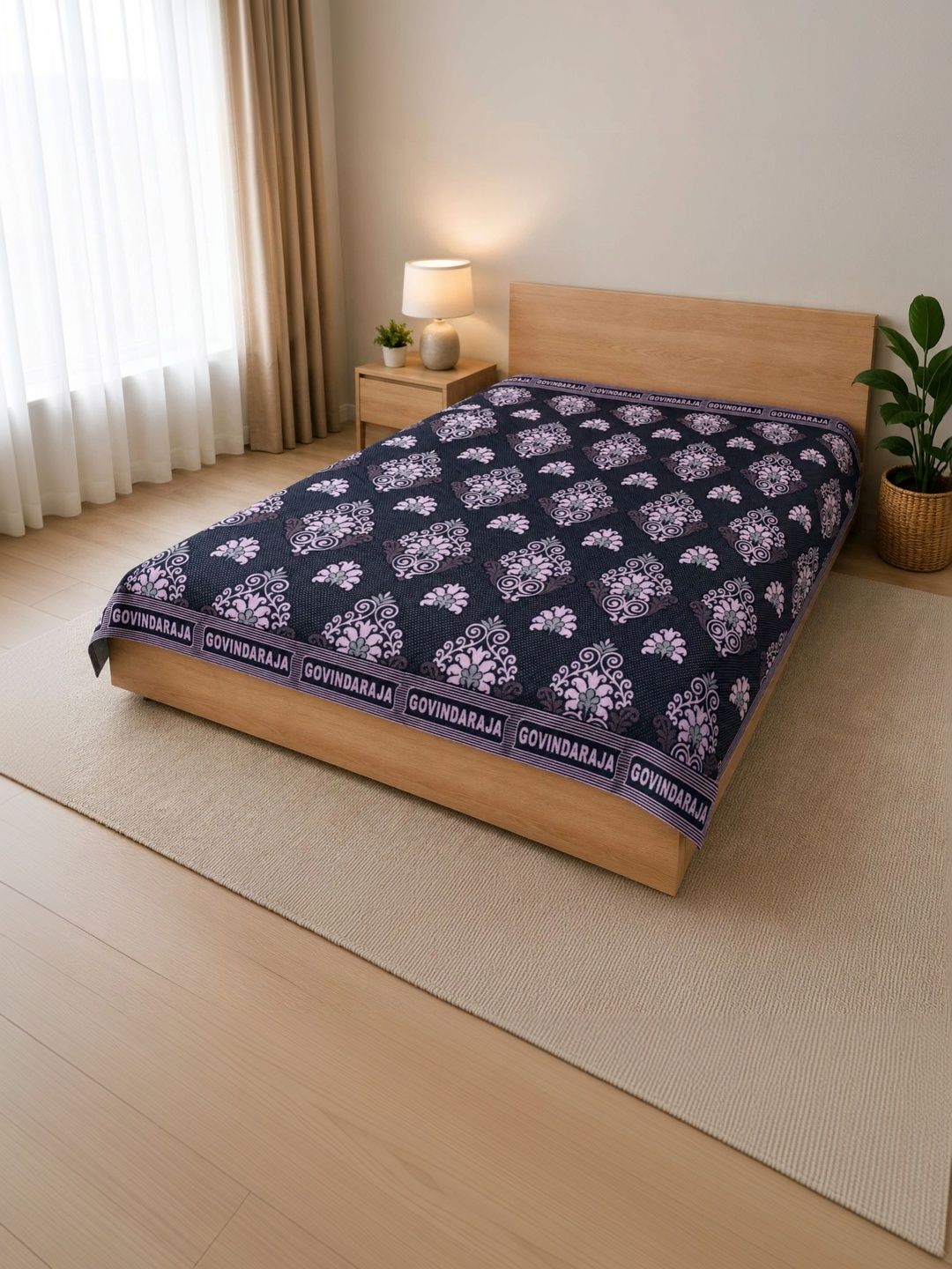 TUNI MANI Pink Floral AC Room 300 GSM Blanket-picture-42