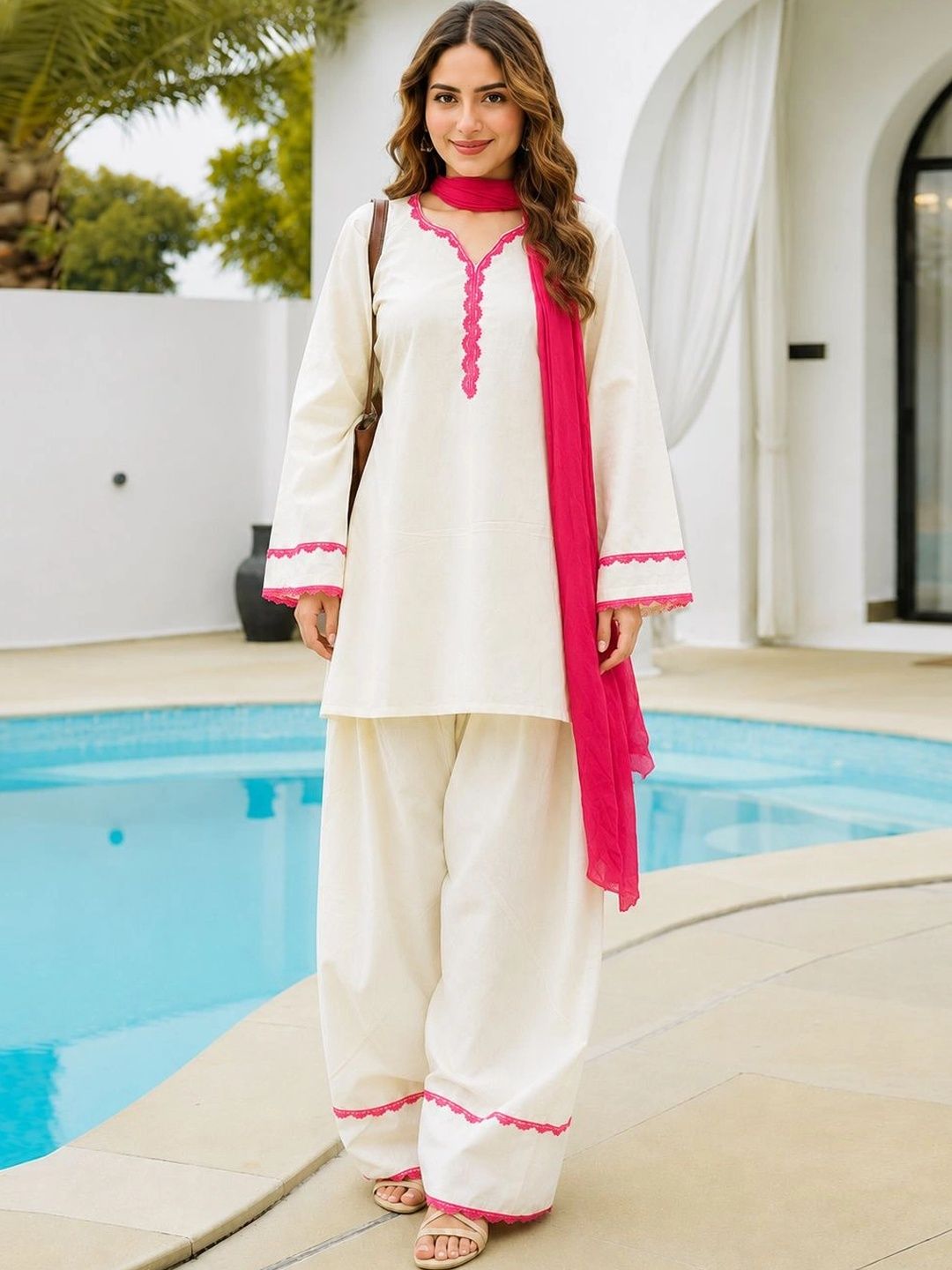 Anouk Rustic Women Regular Thread Work Kurta with Patiala & With Dupatta-picture-21