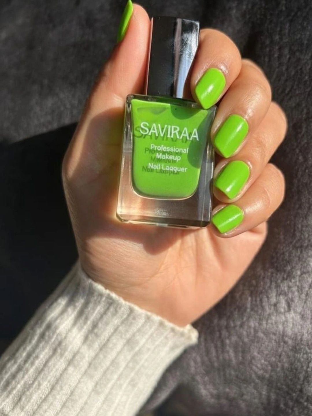 SAVIRAA Long Lasting Nail Polish - 10 ml - Leaf Green-picture-15