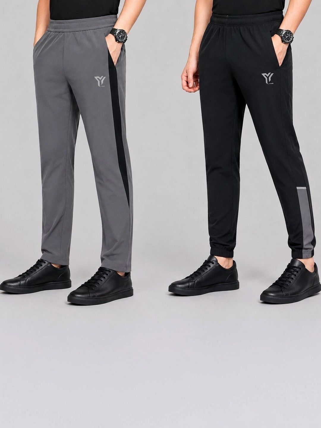 YUNEK Men Regular Fit Brand Logo Rapid-Dry Training Joggers-picture-17