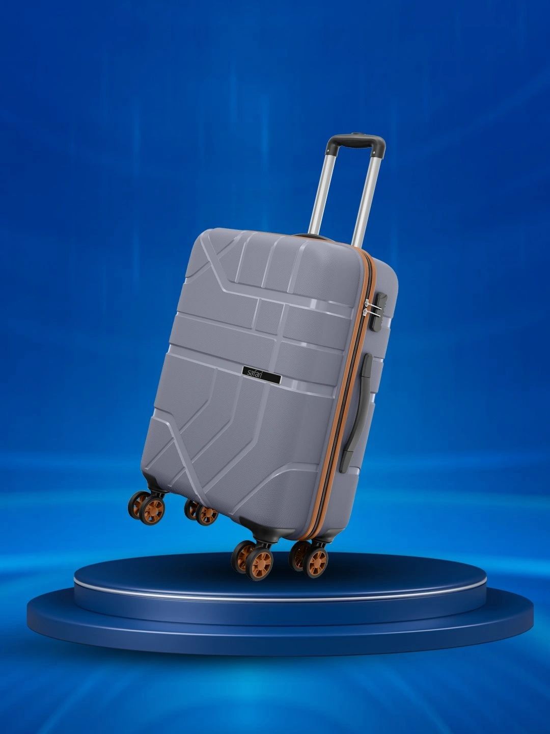 Safari Broadway Textured Polypropylene 360-Degree Rotation Trolley Suitcase-picture-23