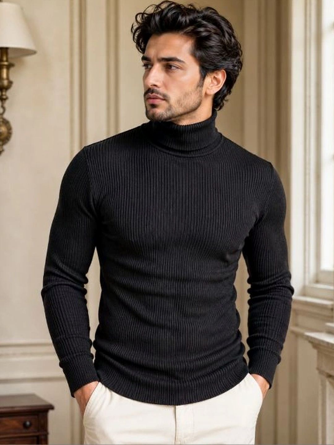 CATBUNNY Men Ribbed Woollen Pullover-picture-48