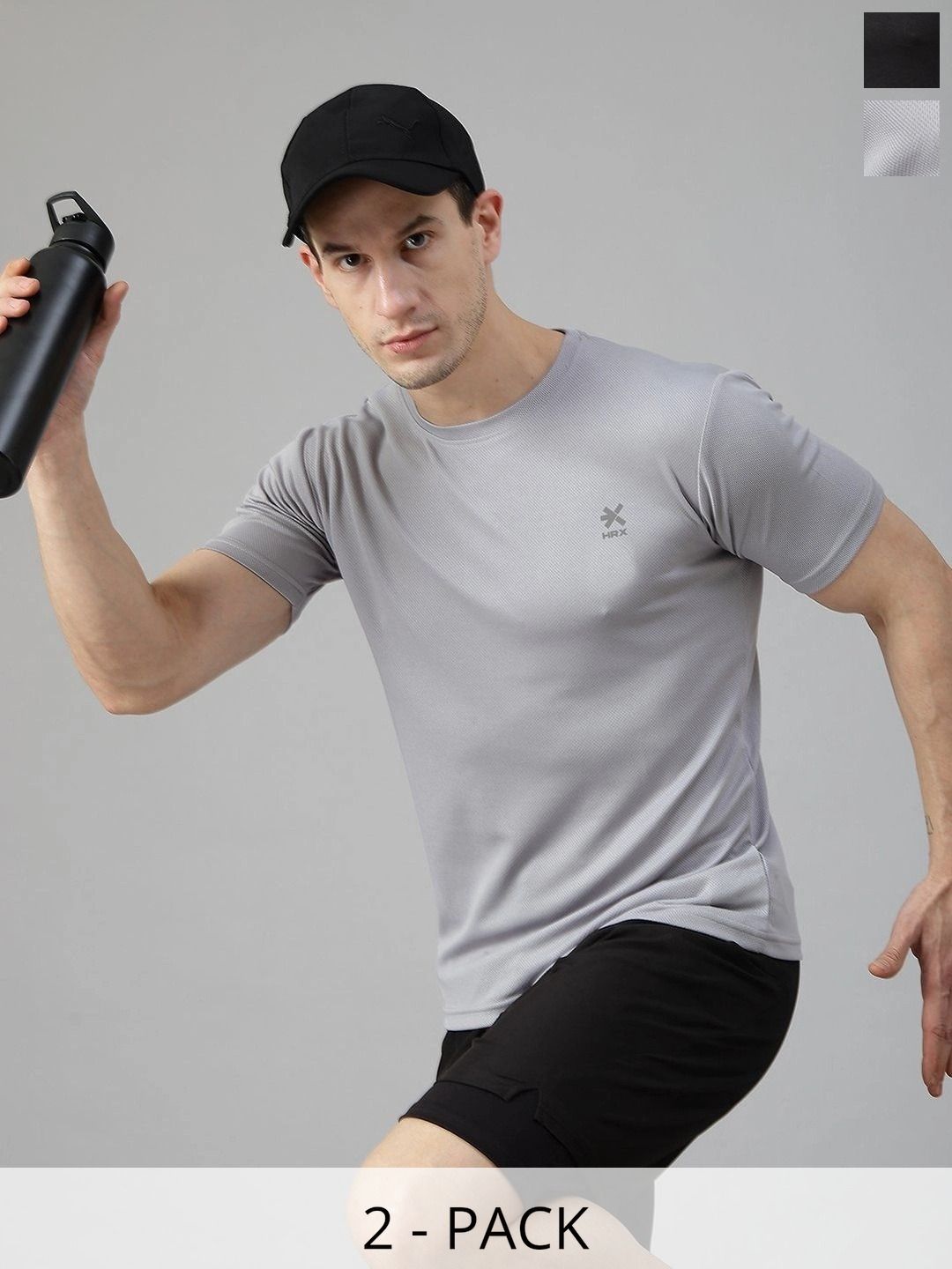 HRX by Hrithik Roshan Men Brand Logo 2 T-shirt-picture-24