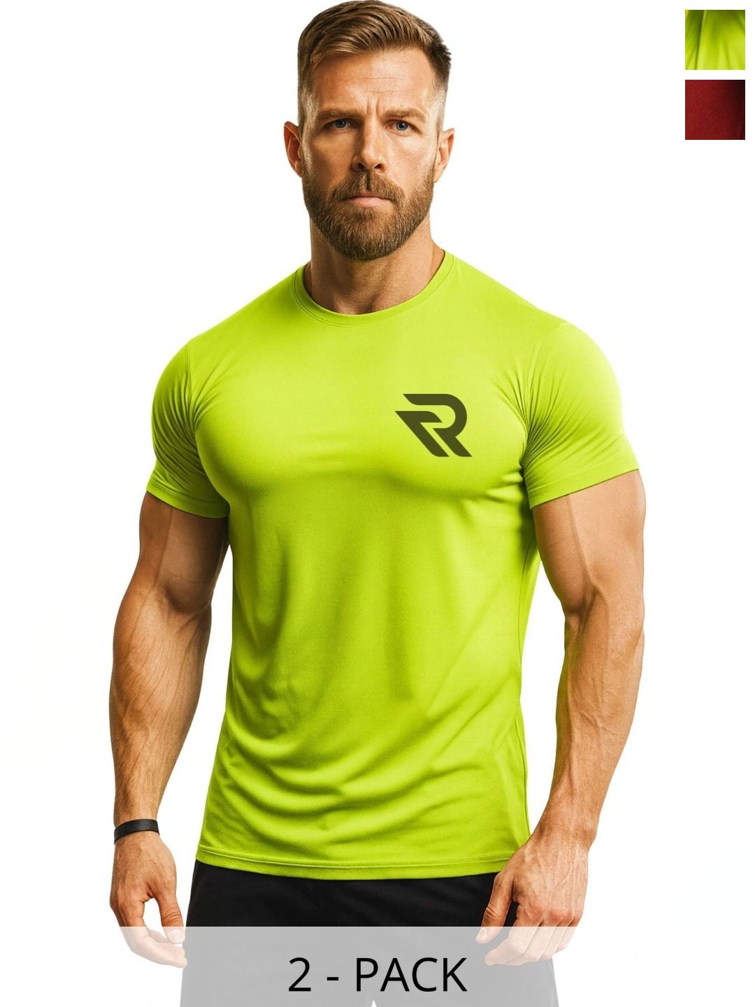 3Colors Men Brand Logo 2 Printed Moisture Wicking T-shirt-picture-16