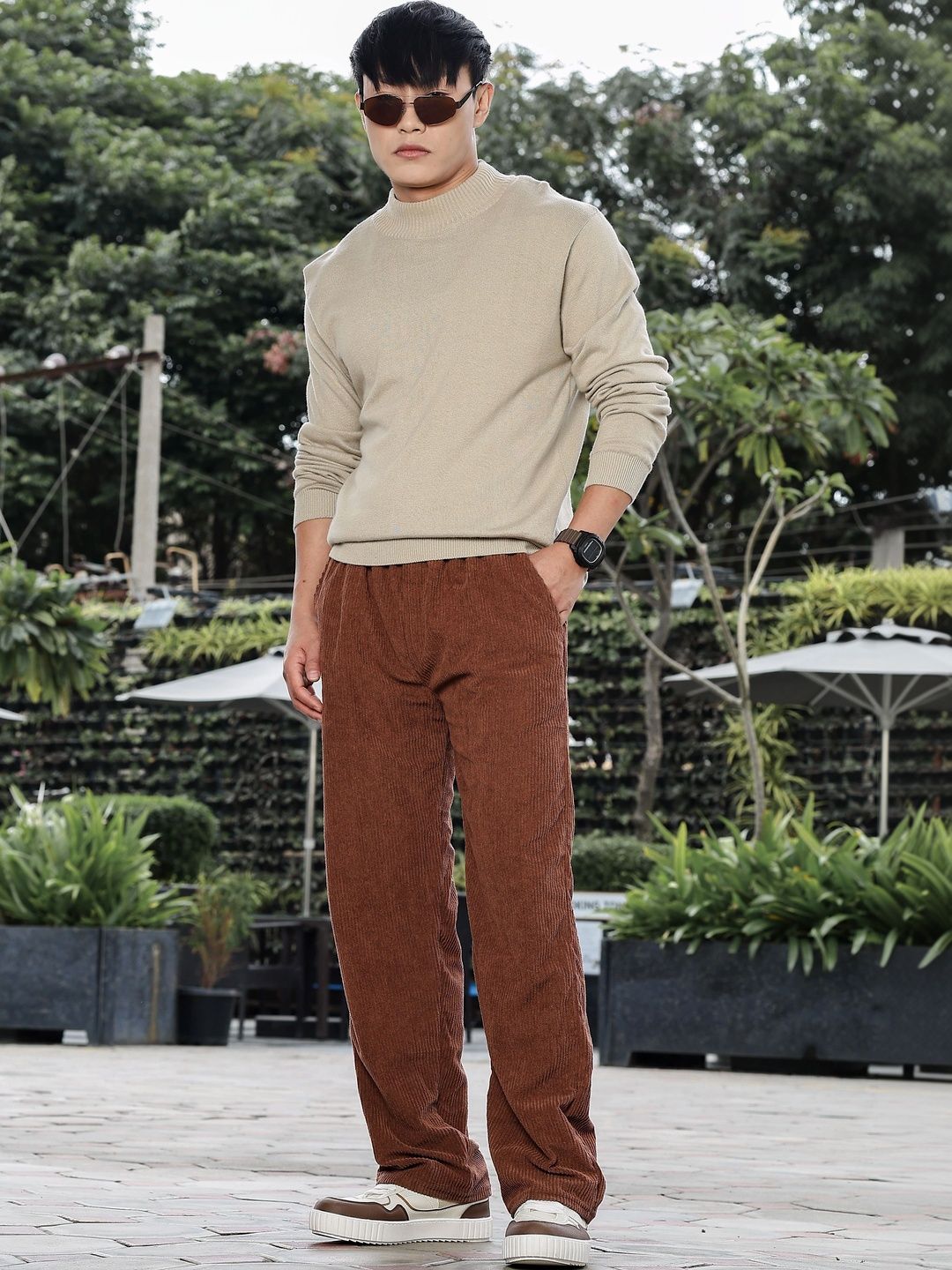 Moda Rapido Men Regular Fit Textured Track Pants-picture-36