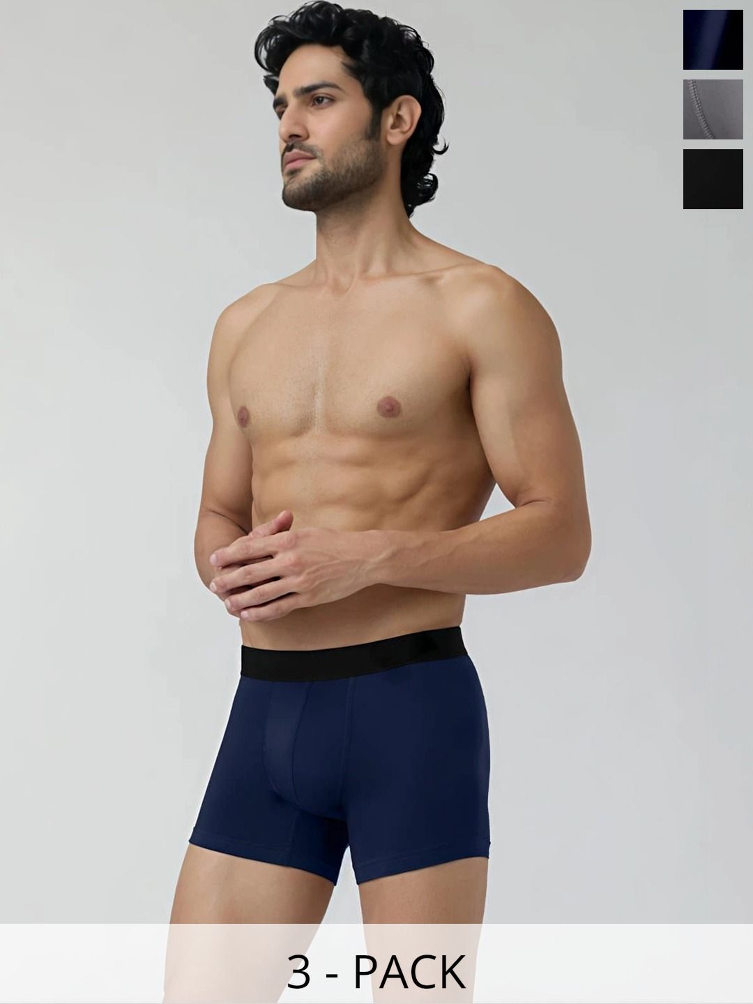 JISHVA Pack of 3 Solid Trunks-picture-14