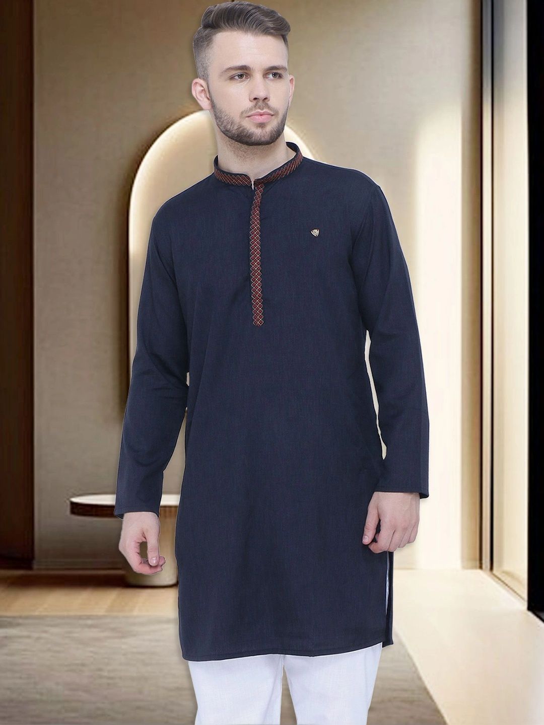 Kuons Men Embroidered Thread Work Kurta-picture-42