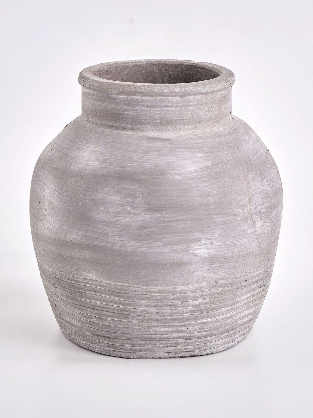 Home Centre Mineral Sentinel Grey Terracotta Vase-image-43