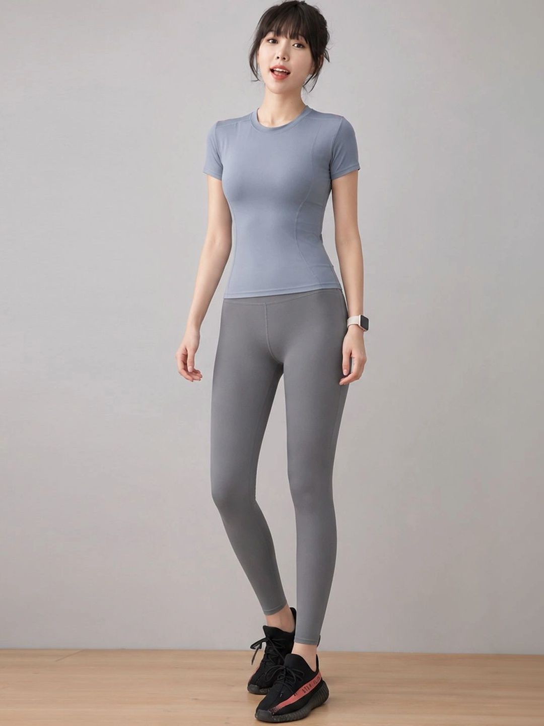 StyleCast Flex Solid T-shirt with Leggings-picture-26