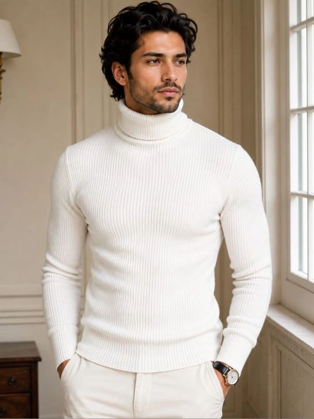 fashlook Men Ribbed Woollen Pullover-picture-31