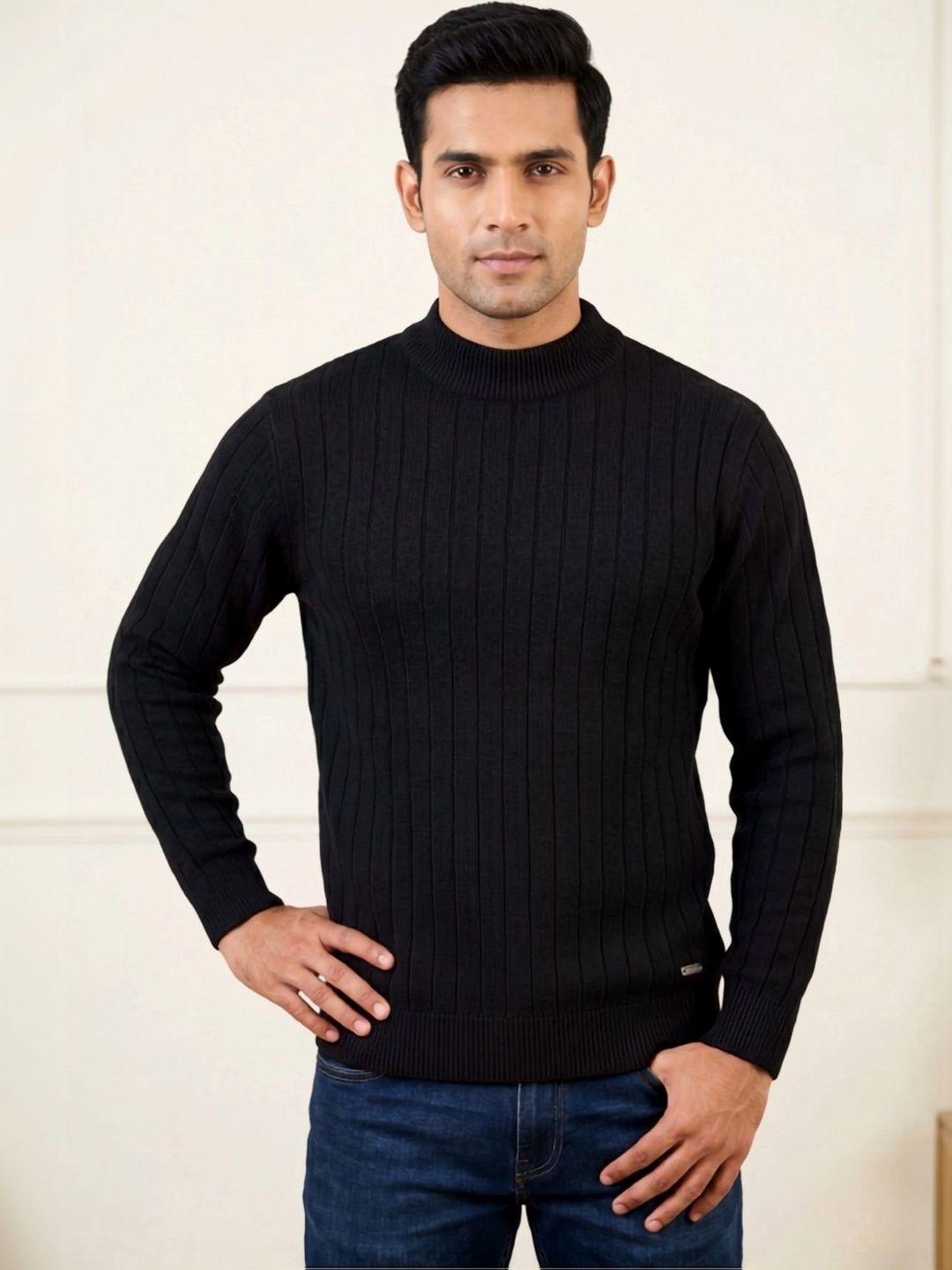 AXMANN Men Ribbed Woollen Pullover-picture-45