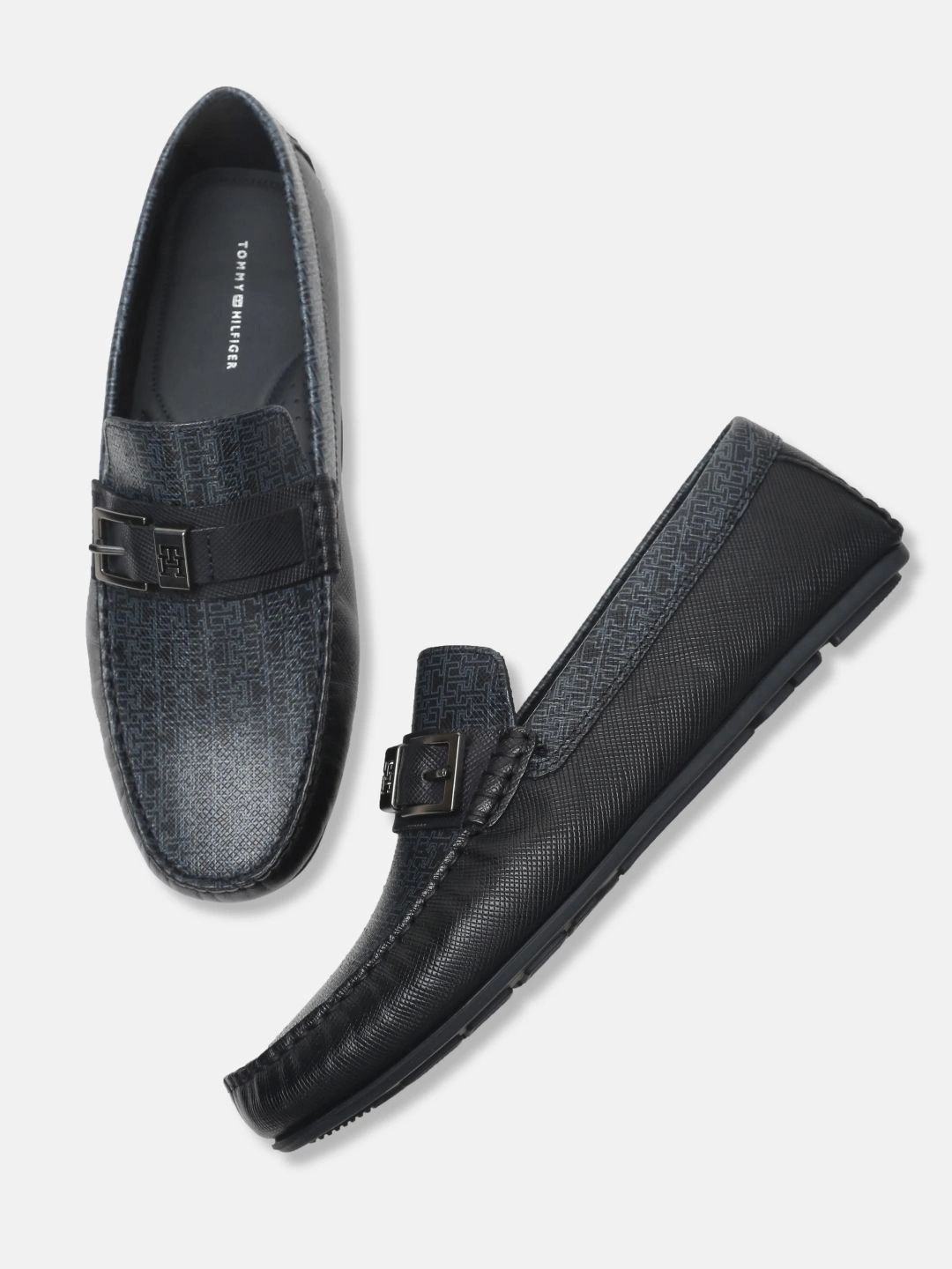 Tommy Hilfiger Men Textured Leather Formal Loafers-picture-17