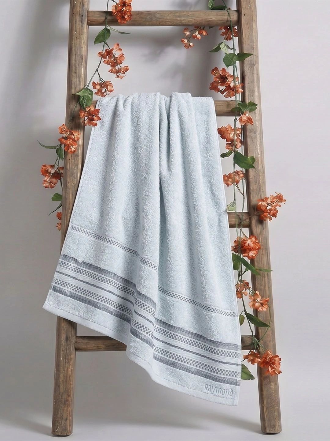 Raymond Home Grey 1 Cotton 350 GSM Bath Towel