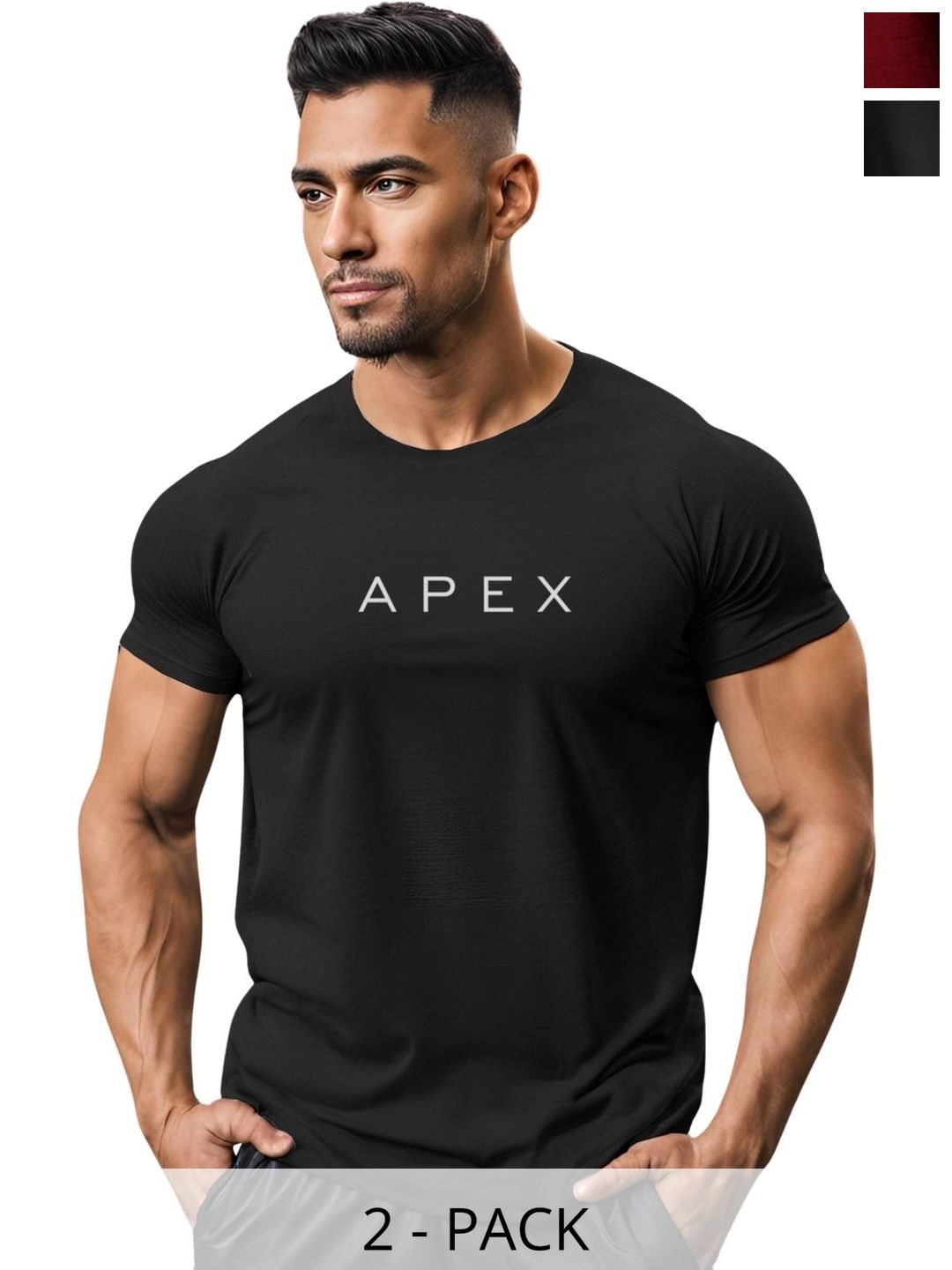 3Colors Men Brand Logo 2 Printed Moisture Wicking T-shirt-picture-24