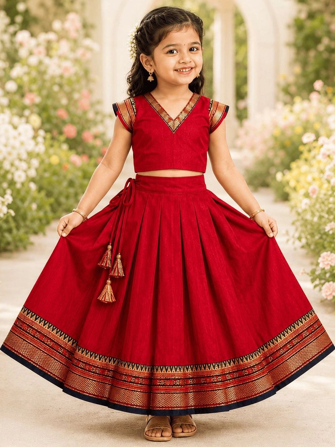 Mom and Me Girls Ready to Wear Lehenga &-image-4