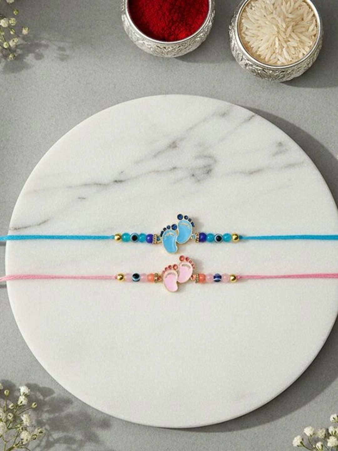 ASIDEA Pack Of 2 Rakhi With Roli & Chawal-picture-25