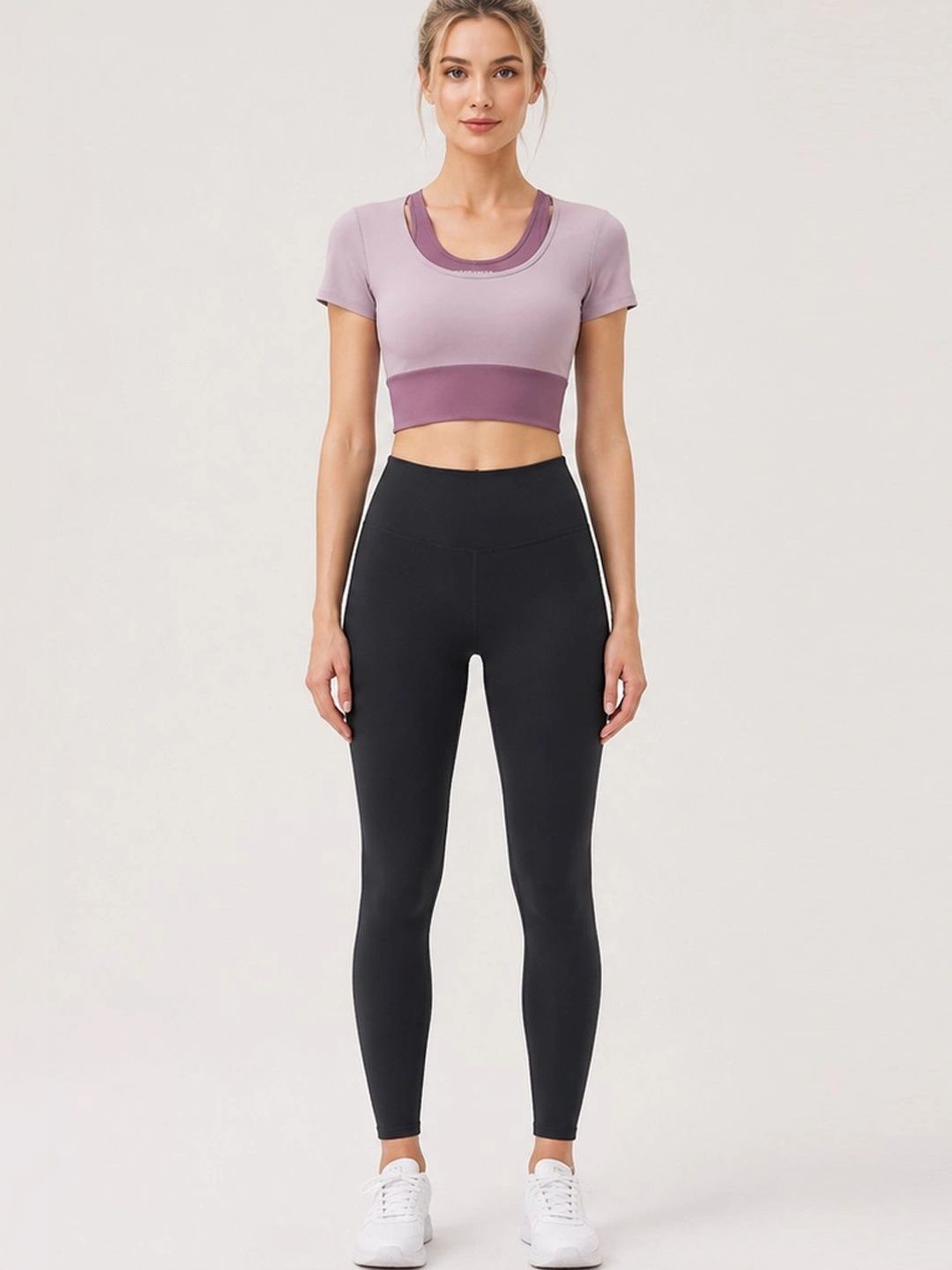 StyleCast Flex Scoop Neck Top With Tights Co-Ords-picture-37