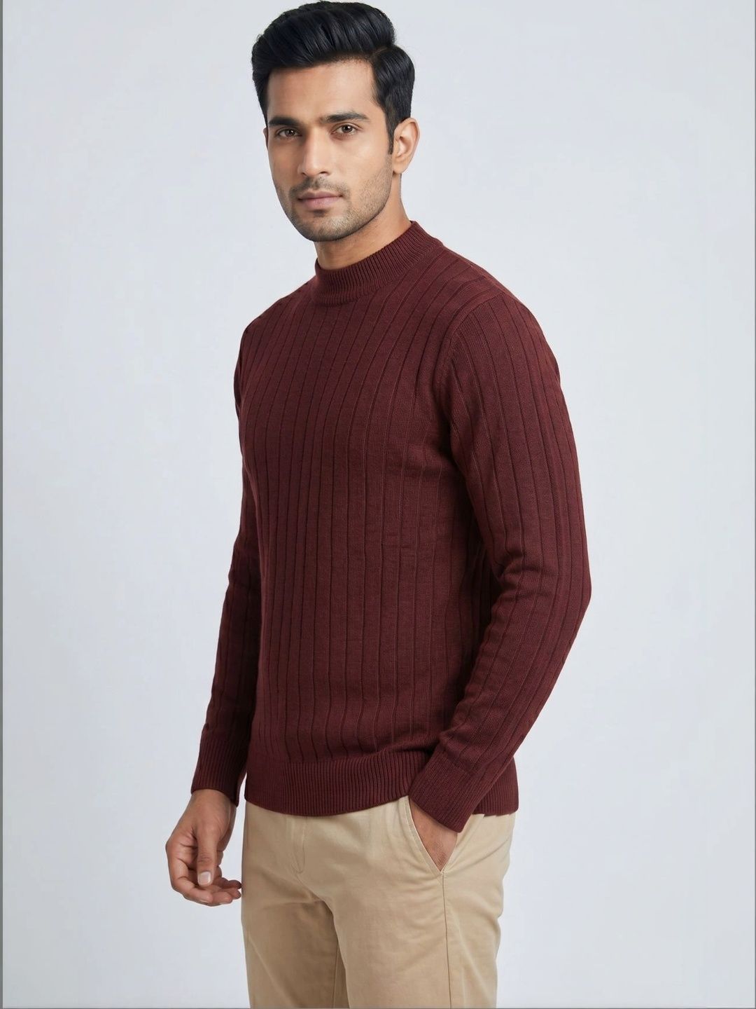 AXMANN Men Ribbed Woollen Pullover-picture-30
